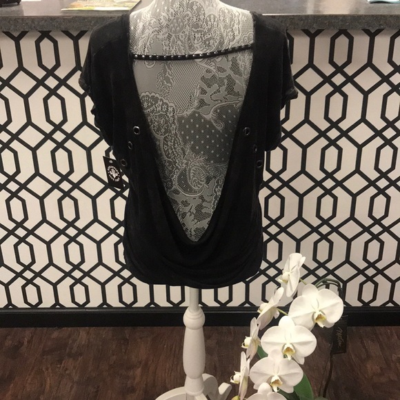 Affliction open back shirt - Picture 2 of 5